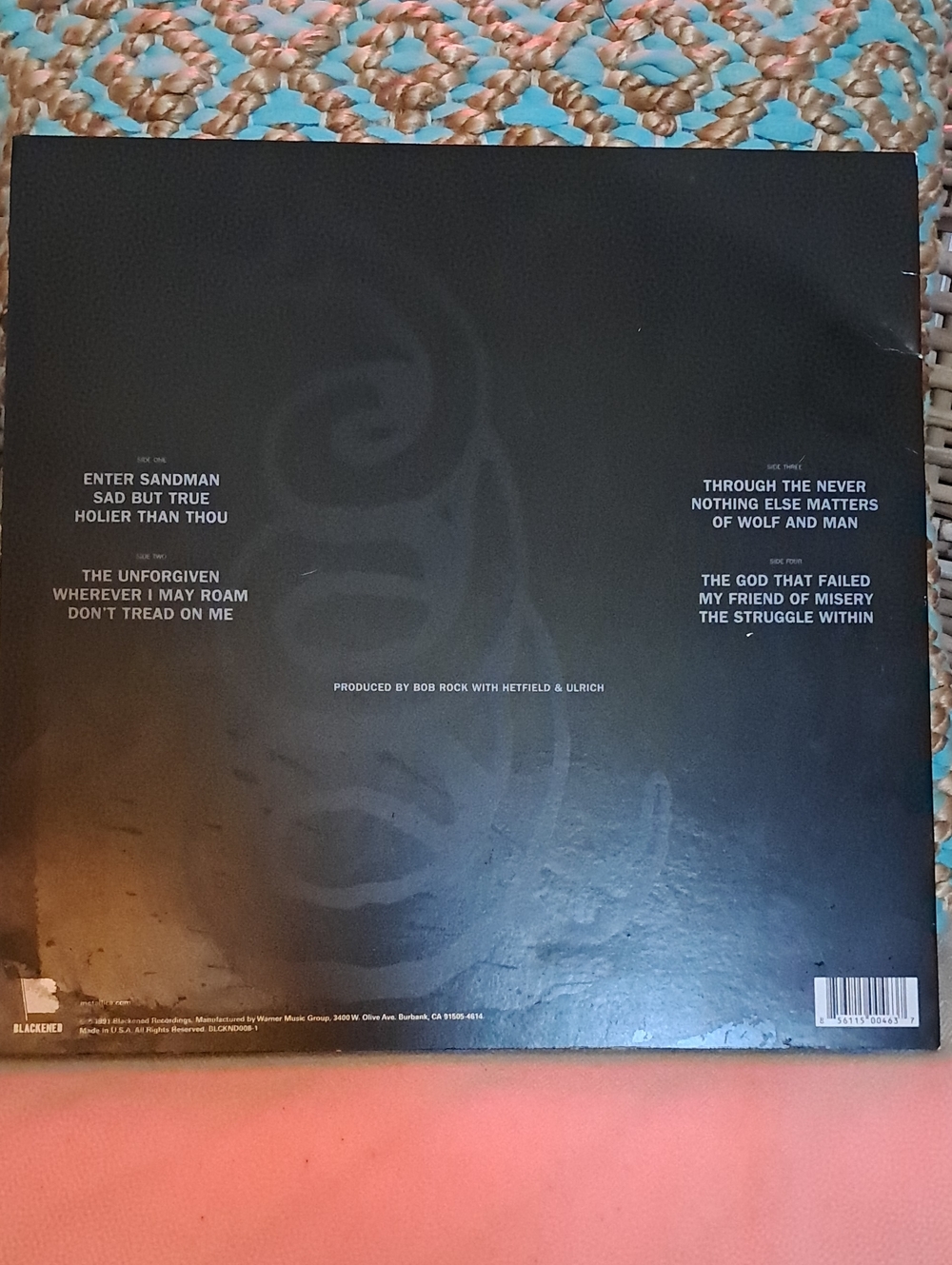 Metallica Black Vinyl Album Two Vinyls Inside